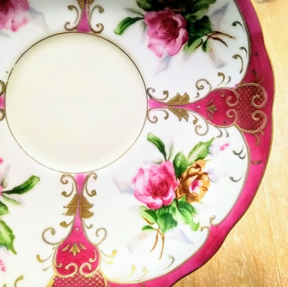 Hand Painted Floral, Lefton China Tea Cup Set - Picture 15 of 16